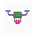 Drone Carrying Carrying Man Icon
