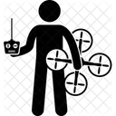 Drone Controller Drone Man Icon