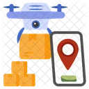 Drone Delivery Logistic Delivery Quadcopter Delivery Icon