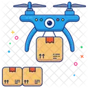 Drone Delivery Logistic Delivery Quadcopter Delivery Icon