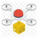 Drone Delivery Quadcopter Delivery Drone Shipment Icon