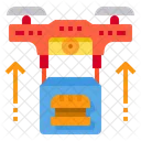 Drone Delivery Food Technology Transport Icon