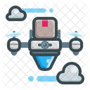 Drone Delivery Package Untact Icon