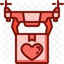 Drone Delivery Love Heart Icon