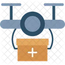 Drone Delivery Box Flight Icon