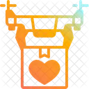 Drone Delivery Drone Shipping Valentine Parcel Icon