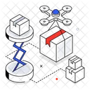 Delivery Technology Drone Delivery Drone Courier Symbol