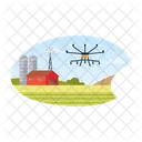 Farm Drone Agriculture Icon