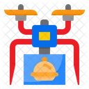 Drone Delivery Food Icon