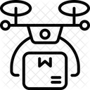 Logistica De Drones Entrega Presente Ícone