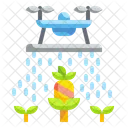 Drone Technology Watering Drone Icon