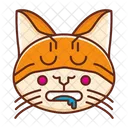 침흘림 수면모자 카오마니 고양이 아이콘