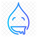 Drooling Emoji Smileys Expression Emoticon Mineral Water Drop Blood Icon