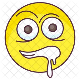 Drooling Emoticon Emoji Icon