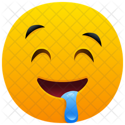 Drooling Face Emoji Icon - Download In Flat Style