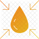 Drop and arrow sign  Icon