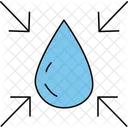 Drop and arrow sign  Icon