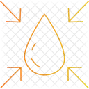 Drop and arrow sign  Icon