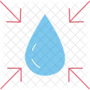 Drop and arrow sign  Icon