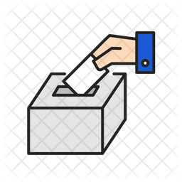 Drop Ballot Icon - Download in Colored Outline Style