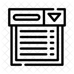 Drop down menu  Icon