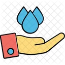 Drop On Hand Ecology Hand Holding Water Drop Icon