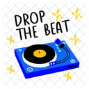 Drop The Beat Music Vinyl Icon