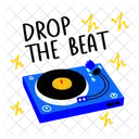 Drop The Beat Music Vinyl Icon
