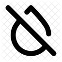 Droplet Slash Icon