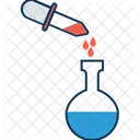 Dropping In Flask Dropper Pipette Icon