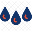 Drops Liquid Water Icon