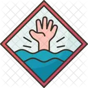 Drown Swimming Danger Icon