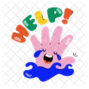 Drowning Hand  Icon