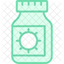 Drug Bottle Duotone Line Icon Icon