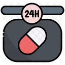 Drug Store 24 Hours 24 Hours Service Icon