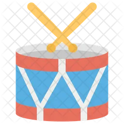 Drum With Sticks  Icon