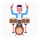 Drummer Band Musician Percussionist Icon