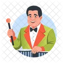 Drummer Performer Character Icon