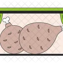 Drumsticks Chicken Leg Plastic Container Chicken Drumsticks Icono