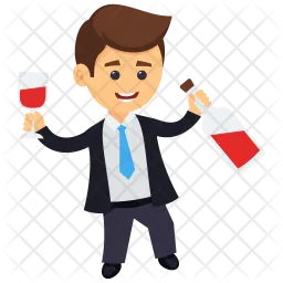 Drunk Businessman  Icon