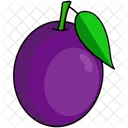 Drupe Fruit Leaf Icon