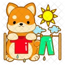 Dry And Clean Sunny Day Clothes Icon