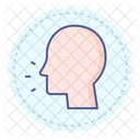 Buton Dry Cough Coronavirus Symptom Droplets Icon