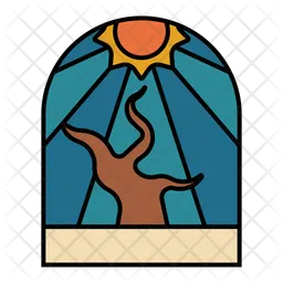 Dry Tree Badge  Icon