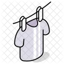 Drying Shirt Laundry Clothing Icon