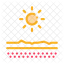 Sun Skin Drying Icon