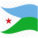 Flagge Land Dschibuti Symbol