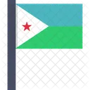 Dschibuti Flagge Symbol