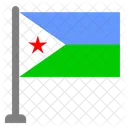 Flagge Land Dschibuti Symbol