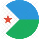 Dschibuti Flagge Land Symbol